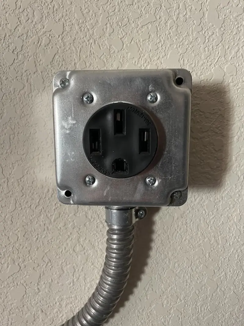 NEMA 14-50 outlet installed for Electrical Panel Upgrade in New Kingman-Butler